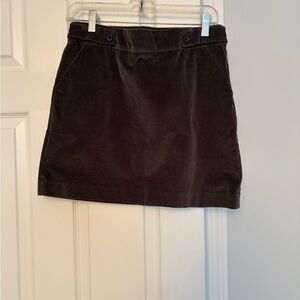 Banana Republic Gray Corduroy Mini Skirt